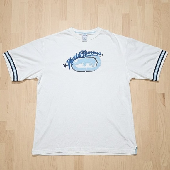 Ecko Unltd Other - Y2K Ecko Unltd Mens White‎ World Famous Rhino Brand Graphic T Shirt XXL
